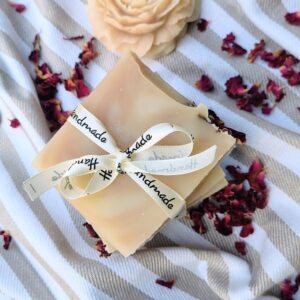 Organic Rose Handmade Soap with Pink Clay by The Artisan Suds